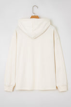 Cargar imagen en el visor de la galería, White Solid Color Cute Bow Detail Loose Hoodie