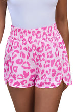 Load image into Gallery viewer, Pink Leopard High Waisted Athletic Shorts