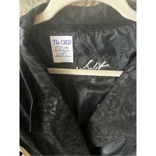 Cargar imagen en el visor de la galería, Vintage 80s Winlet 100% Genuine Leather Damask Print Black Abstract Coat