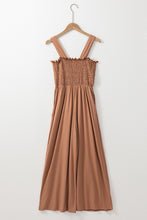 Load image into Gallery viewer, Dusty Pink Ruffled Shirred Wide Leg Sleeveless Jumpsuit