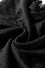 Load image into Gallery viewer, Black Plaid Textured Contrast Checkered Patchwork Long Sleeve Top