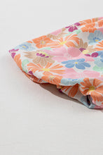 Load image into Gallery viewer, Multicolour Floral Puff Sleeve Square Neck Plus Babydoll Dress