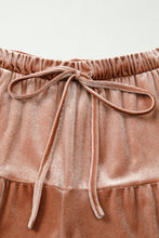 Cargar imagen en el visor de la galería, Straw Yellow Mineral Wash Lace-up High Waist Tiered Bell Bottom Pants