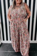 Load image into Gallery viewer, Multicolour Plus Size Paisley Print Sleeveless V Neck Jogger Jumpsuit