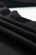 Load image into Gallery viewer, Black Shirred High Waist Plus Size Wide Leg Pants