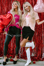 Cargar imagen en el visor de la galería, Pink Valentines Shiny XOXO Graphic T-shirt