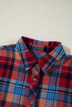 Cargar imagen en el visor de la galería, Red Plaid Print Loose Vintage Shirt