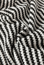 Load image into Gallery viewer, Black Stripe Round Neck Drop Shoulder Long Sleeve Top