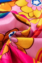 Load image into Gallery viewer, Pink Floral Print Short Sleeve Plus Size Babydoll Blouse