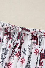 Cargar imagen en el visor de la galería, White Christmas Deer Printed Shirt and Shorts Lounge Set