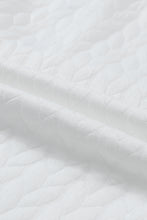 Cargar imagen en el visor de la galería, White LOVE Chenille Embroidered Cable Knit Pullover Sweatshirt