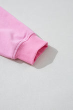 Cargar imagen en el visor de la galería, Baby Pink Pearl Detail Ribbed Crew Neck Sweatshirt