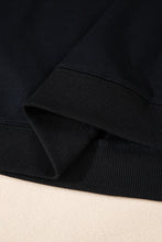 Load image into Gallery viewer, Black Rainbow Raglan Sleeve Crew Neck Plus Size Sweatshirt