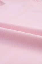 Load image into Gallery viewer, Light Pink Colorblock Star Patched Half Sleeve Oversized Tee