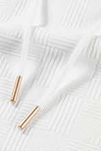 Load image into Gallery viewer, White Textured Cropped Hoodie and Shorts Set