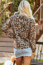 Load image into Gallery viewer, Brown Bleached Halloween Pumpkin Leopard Print Sweatshirt