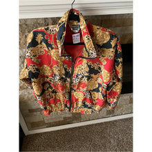 Load image into Gallery viewer, 80s Vintage 100% Silk Bold Baroque Print Bomber Jacket - Windbreaker