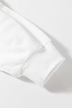 Cargar imagen en el visor de la galería, White Plus Size Colorful Striped Drop Shoulder Loose Sweatshirt