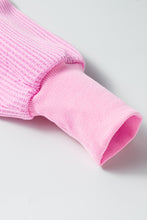 Load image into Gallery viewer, Bonbon Waffle Knit Exposed Seam High Low Top