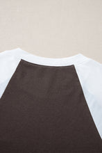 Load image into Gallery viewer, Brown Western Yeehaw Graphic Vintage Raglan Long Sleeve Top