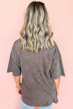Cargar imagen en el visor de la galería, Medium Grey Vintage Cheetah Printed Mineral Wash Graphic Tee