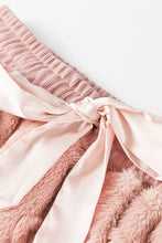 Cargar imagen en el visor de la galería, Light Pink Textured Leopard Fleece Loose Two Piece Lounge Set