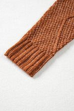 Load image into Gallery viewer, Coffee Cable Knit Drop Shoulder Loose Fit Sweater Dress