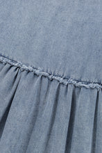 Load image into Gallery viewer, Beau Blue Light Wash High Waist Loose Fit Denim Mini Dress