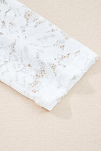 Load image into Gallery viewer, Black Lace Long Sleeve Insert Drop Shoulder Tee