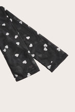 Load image into Gallery viewer, Black Heart Shape Mesh Patchwork Square Neck Bodysuit