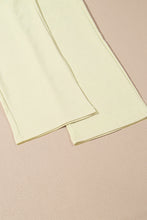 Load image into Gallery viewer, Beige Textured Puff Sleeve Top and Pants Set