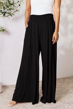 Cargar imagen en el visor de la galería, Double Take Full Size Smocked Wide Waistband Wide Leg Pants