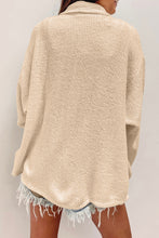 Load image into Gallery viewer, Apricot Solid Color Corduroy Buttoned Long Sleeve Shacket