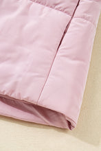 Cargar imagen en el visor de la galería, Pink Stand Neck Flutter Sleeve Snap Button Puffer Vest