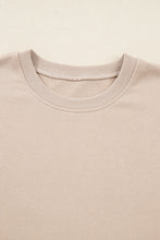 Load image into Gallery viewer, Jet Stream Solid Color Oversize Slit Sweatshirt Ribbed Leggings 2pcs Set