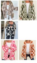 Cargar imagen en el visor de la galería, Racer Chick Colorblock Open Front Sweater