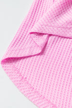 Load image into Gallery viewer, Bonbon Waffle Knit Exposed Seam High Low Top
