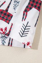 Cargar imagen en el visor de la galería, White Christmas Deer Printed Shirt and Shorts Lounge Set