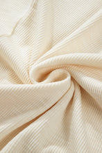 Load image into Gallery viewer, Apricot Plus Size Floral Patchwork Ribbed Puff Sleeve Top