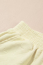 Load image into Gallery viewer, Beige Textured Puff Sleeve Top and Pants Set