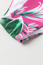 Load image into Gallery viewer, Rose Tropical Print Textured Bikini Bottoms