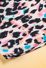 Load image into Gallery viewer, Brown Leopard Print V Neck Batwing Sleeve Plus Size Top