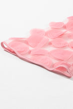 Load image into Gallery viewer, Dusty Pink Contrast Applique Mesh Half Sleeve Blouse