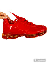 Cargar imagen en el visor de la galería, Red Clear Bubble Shoes Women's Patent Leather Sneakers