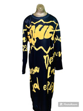 Cargar imagen en el visor de la galería, Brand New Queen Cartoon Style Trending Dress 3x Urban Black And Yellow