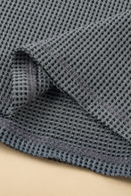 Load image into Gallery viewer, Laurel Green Waffle Knit Buttoned Top and Drawstring Shorts Set