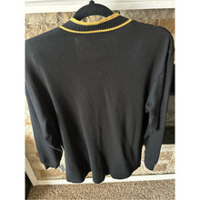 Cargar imagen en el visor de la galería, Vintage E.B. Black & Gold Trim Cardigan Jacket with Gold Crest Buttons