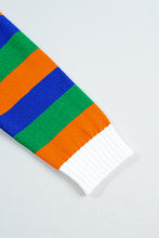 Load image into Gallery viewer, Orange Checkered Color Block Round Neck Loose Sweater