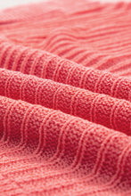 Load image into Gallery viewer, Fresh Salmon Rolled Cuffs Loose Knit Tee with Slits