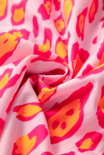 Load image into Gallery viewer, Rose Red Oversized Leopard Print Balloon Sleeve Casual Shirt